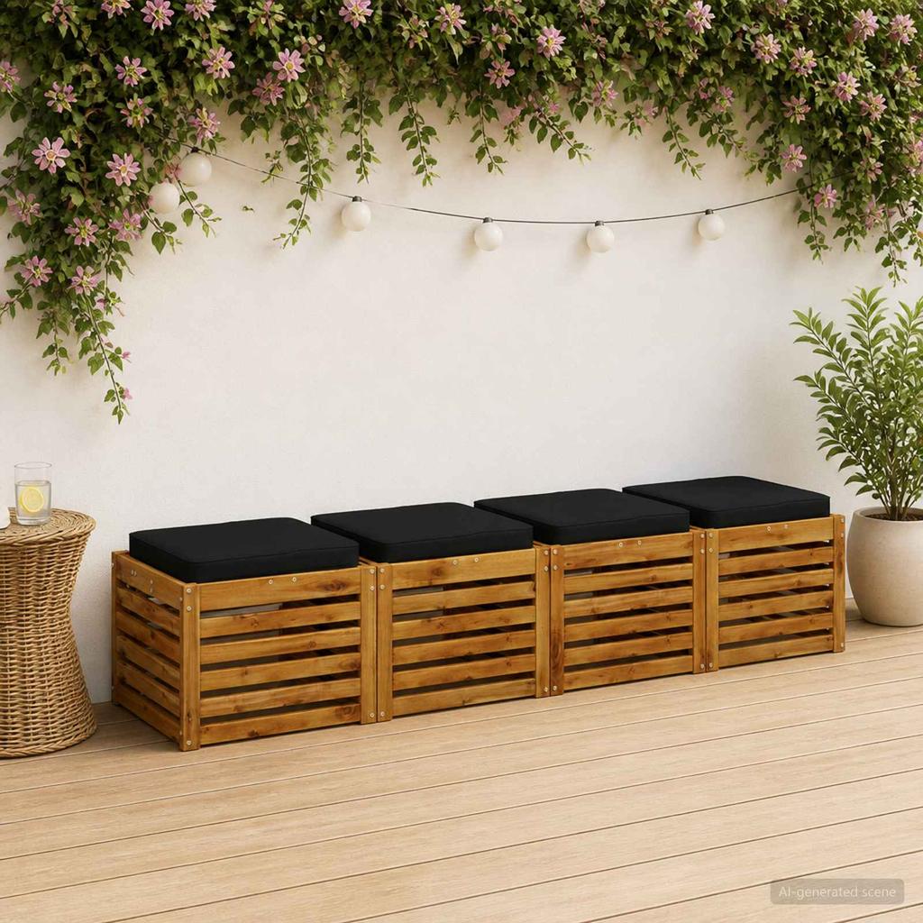 4 piece seat cushions VUGHT 4 pcs 100percent  polyester black