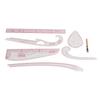 7 Stück Französische Kurvenlineale Transparentes PVC CM MM Hohe Genauigkeit Langlebiges Nählineal-Set für DIY