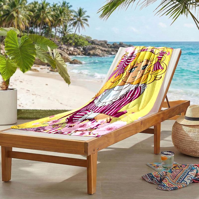 Candy Candy Fashion Beach Towel: Ideal for Summer Adventures Soft, absorbent and quick drying suitable for swimming and bathing