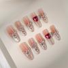 Zhuo Shi Mei Handmade Blinking Cat Eye Nail Stickers - French Detachable Light Luxury Whitening Manicure