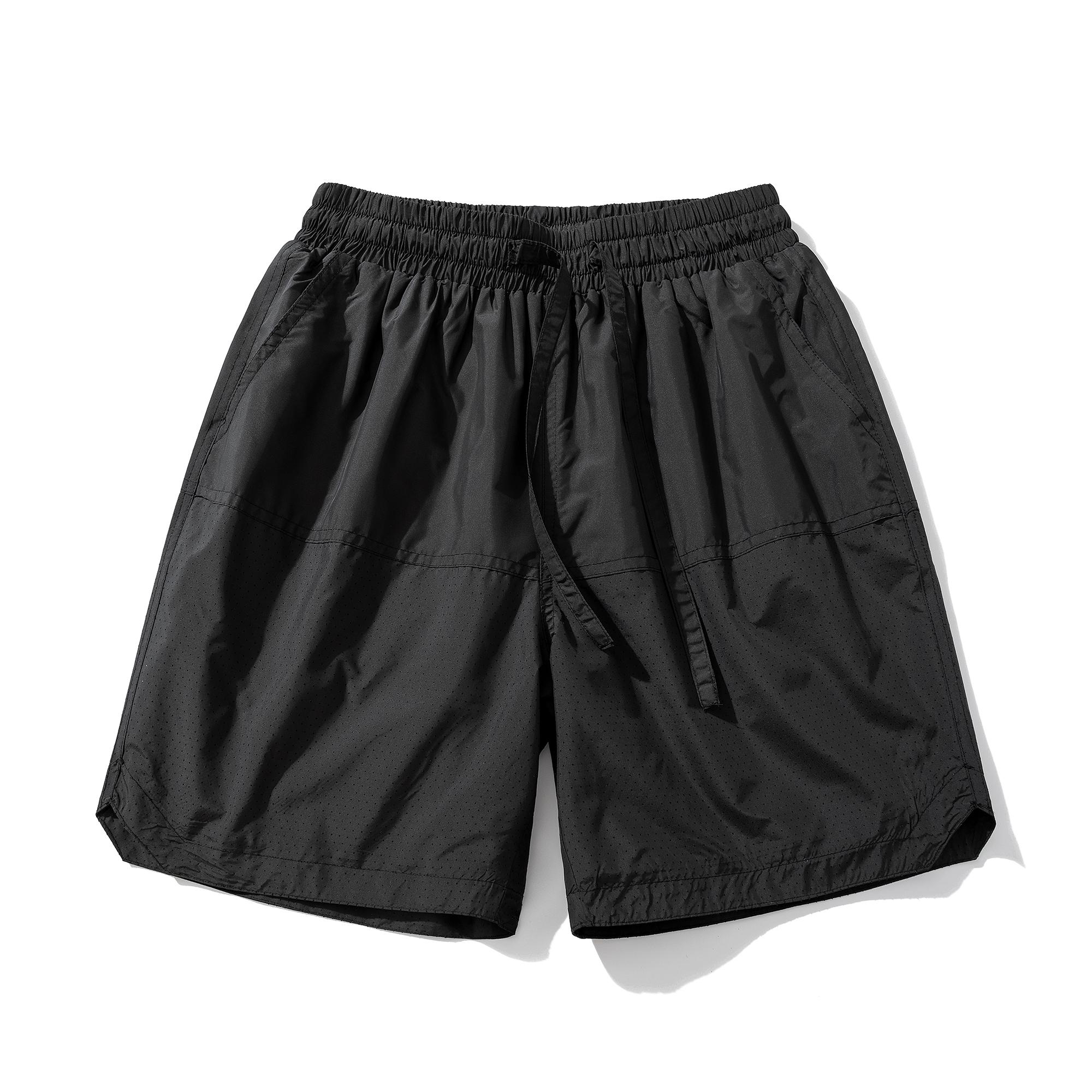 

Men s Breathable Quick-Dry Shorts – Elastic Waist Drawstring Pocket Shorts for Summer Sports & Streetwear M(45kg-59kg) чёрный