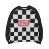 EXTRAORDINARY Checkboard Sweater Black