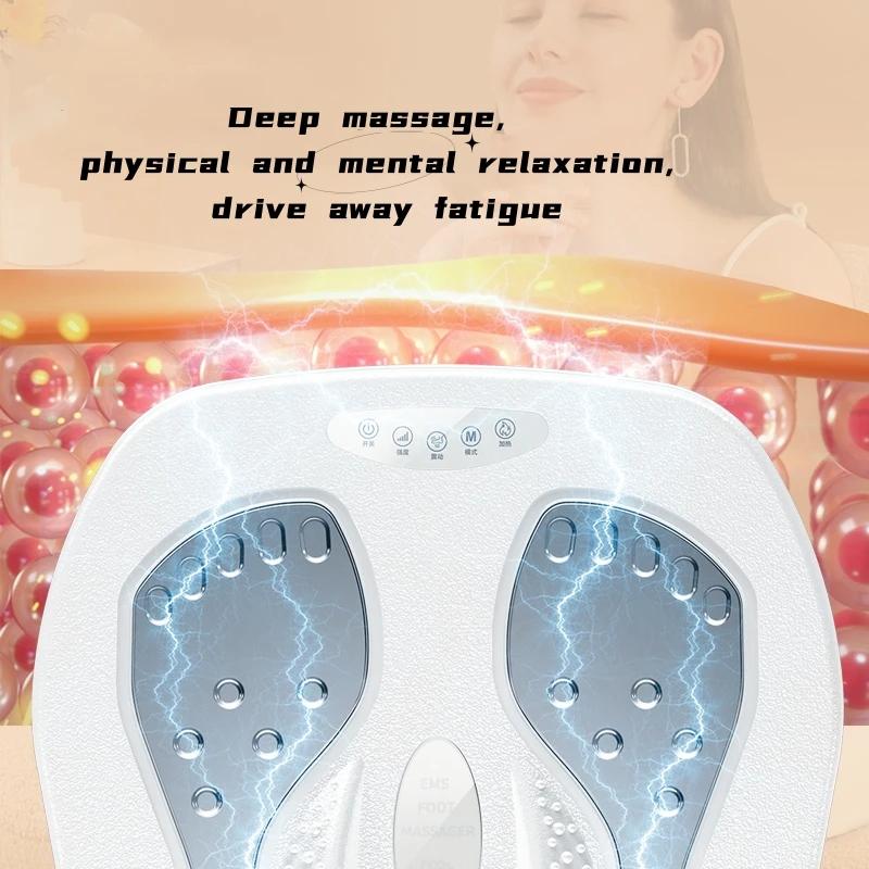 Intelligent varmenevropati muskelavlastningsstimulator sirkulasjonsfotmassasjepute elektrisk Shiatsu EMS fotmassasjemaskin