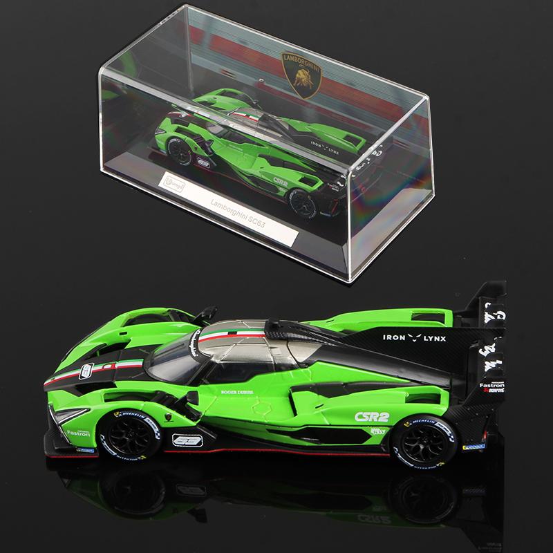 

Bburago 1:43 Race Car Model With Dust Cover Series Alloy Miniature Diecast Racing Static Toy 499P 296 GT3 963 911 GT3 SC63