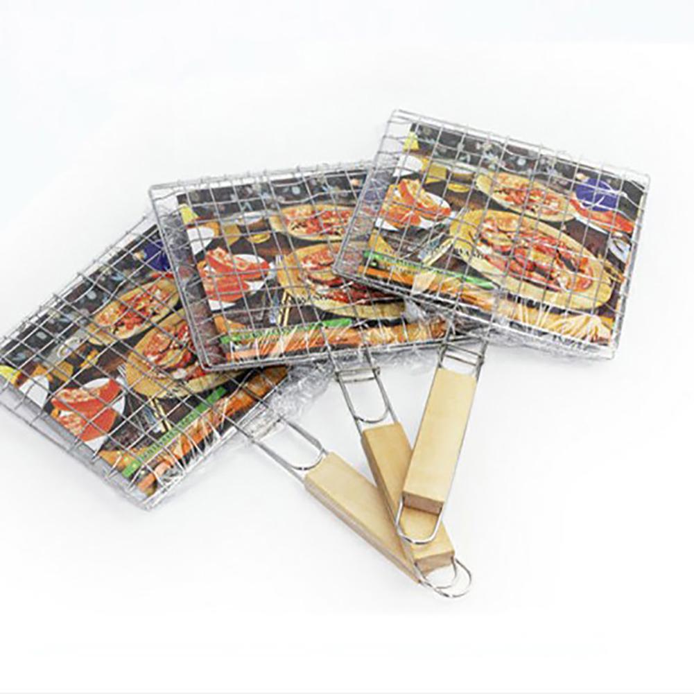 Iron Wire BBQ Grill Rack Meat Clamp for Barbecue