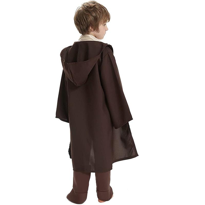 Kids Cosplay Star Wars Costume Jedi Warrior Cosplay Hooded Cloak Clothing Suit Halloween Party Costumes for Child