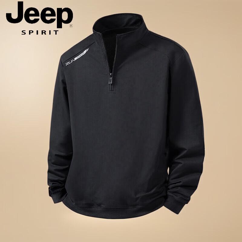 JEEP SPIRIT Men s Stand-Collar Sweatshirt L