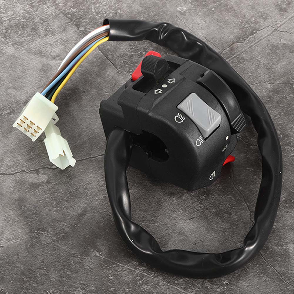 Motorcycle Handlebar Control Switch Headlight Turn Signal Light Horn Button Assembly