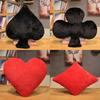 Classic Card Suit Plush Pillow With Soft Short Plush Cover For Home Decor And Lounge Comfort