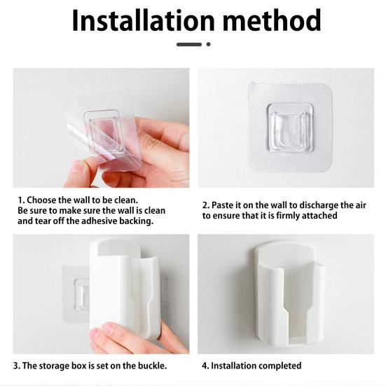 1/2/3Pcs Remote Control Bracket High Durability Easy To Install Wall-Mounted Air Conditioning Remote Control Storage Box