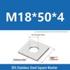 304 Stainless Steel Thickened Square Washer for Curtain Wall (M4-M16)