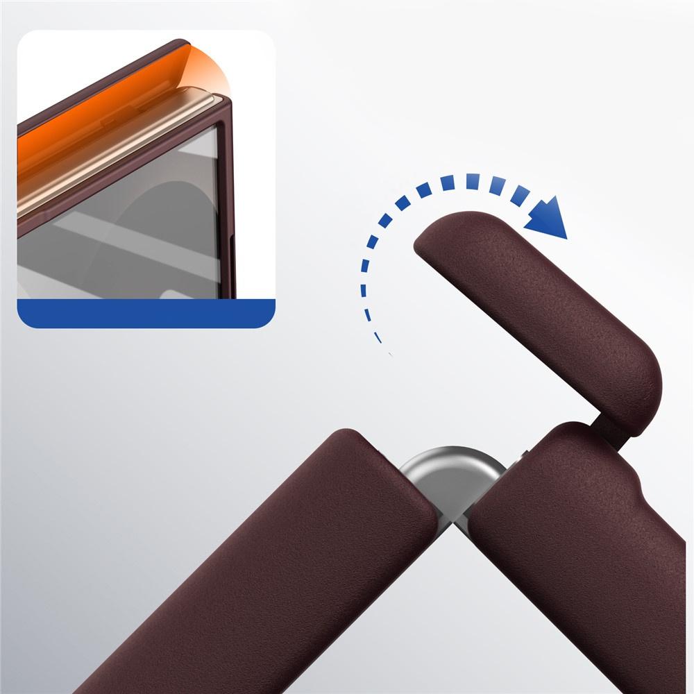 Case for Samsung Galaxy Z Fold 8, with glass for external screen, for MagSafe, burgundy