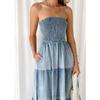 VEZFAA Women's Fashion Summer Spring Sleeveless High Waist Casual Dresses