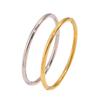 Titanium Steel Bracelet - Round Smooth Surface Plain Ring Stainless Steel Bracelet, Fashionable and Simple Open Wristband