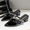 Fashion New Style Women's Slippers High-quality Flat Shoes Casual Rhinestone Decoration Luxury Designer's Women's Shoes Zapatos Mujer