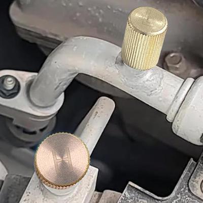 AC Low Pressure Port Cap Leakproof Copper Dustproof Low Pressure AC Valve Cap For Automotive HVAC Air Conditioner Radiator Line