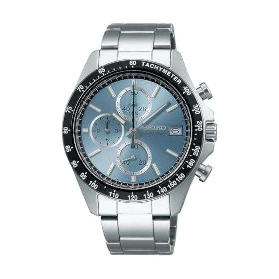 [Часы Seiko] SEIKO SELECTION SBTR029 Мужские Часы На Батарейке Кварцевые Хронограф Календарь Дата Светло-Голубой Циферблат Нержавеющая Сталь