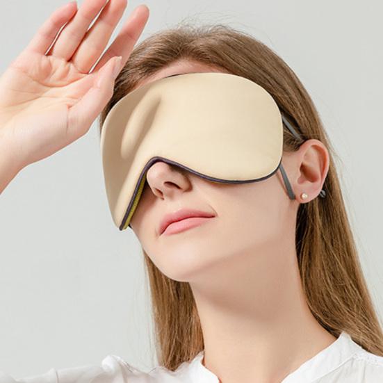 Blackout Sleep Mask with Adjustable Strap Dual-Sided Cooling Warming Fabric Eye Mask for Fatigue Relief Comfortable Eye Cover for Travel Home Office