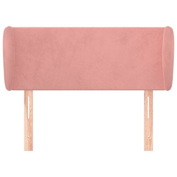 Tête de lit - Maison Exclusive - Avec oreilles - Velours rose - Hauteur réglable 83x23x78/88 cm
