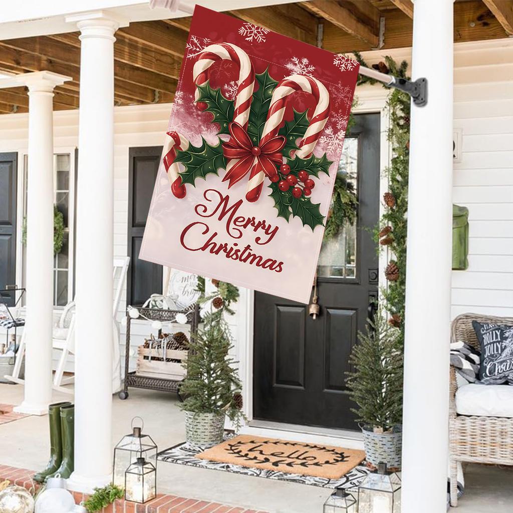 Christmas Garden Flag Merry Christmas Decoration for Home 2025 Navidad Natal Xmas Ornament Outdoor Yard Banner New Year Supplies