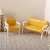 Simulation Chair Dollhouse Leather Sofa 1/12 Dollhouse Miniature Single/Double Chair  Photo Props