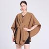 European & American Autumn/Winter Fashion Shawl Cape: Plus Size Knitted Cardigan Cloak for Women