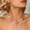 Flower Bridal Necklace Light Luxury Copper Inlaid Zircon Neck Chain Style Fashion Suit Banquet Evening Dress Accessories