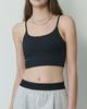 Nubaibeu Women'S Yoga Pilates Detachable Pad Mid-Bra Top [Black]