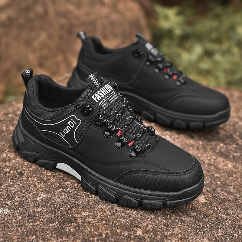 New Men's Sports Hiking Shoes 2025 Men's Anti Slip Training Shoes Leather Outdoor Oversized 48 Autumn Hiking and Jogging Shoes