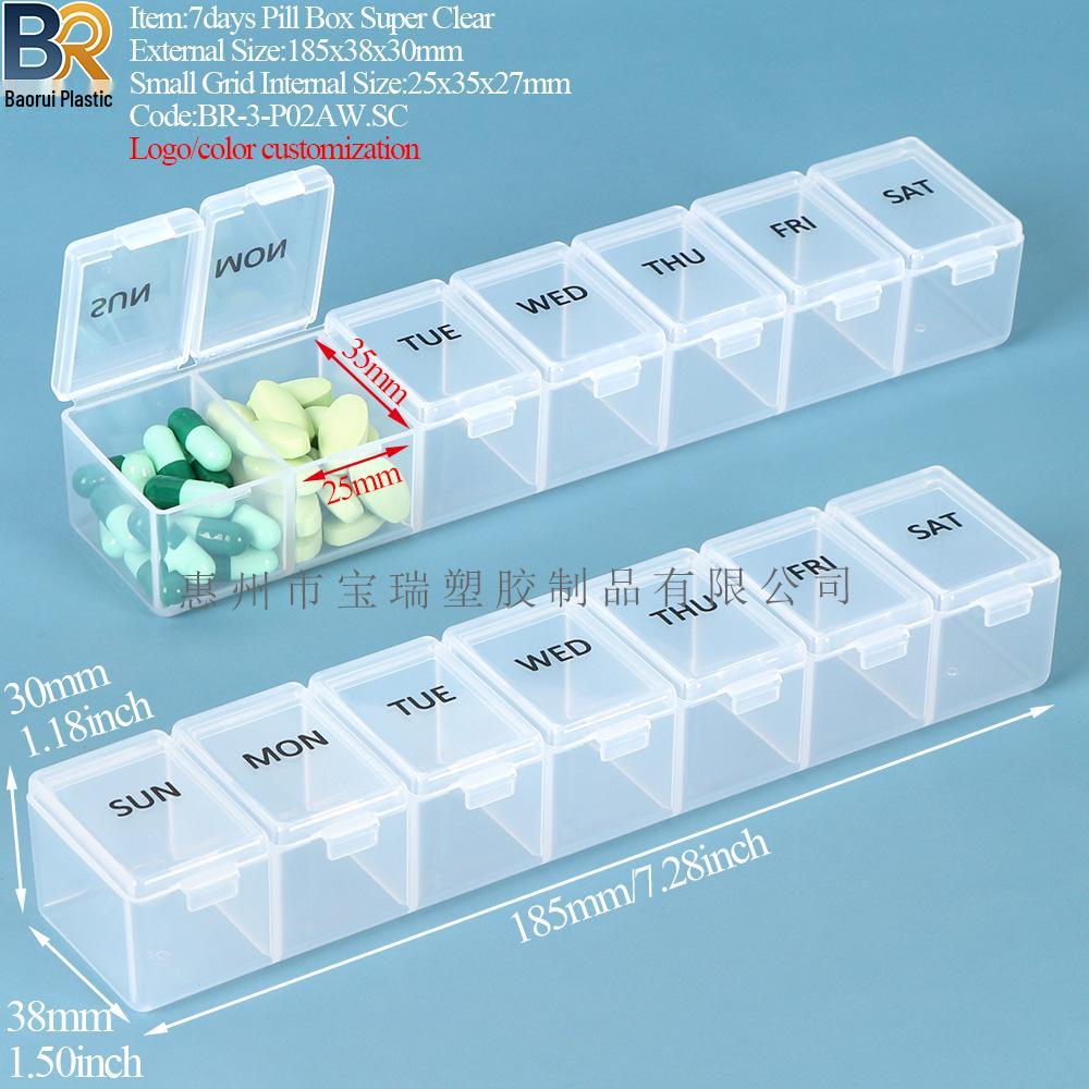 7-Day Round Petal Pill Box: Compact 7-Grid Medicine Organizer for Travel
