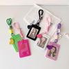 Korean Style Dual SIM/ID Card Holder with Lanyard and Pendant for Students - Star Chasing Design, Fits 3-Inch Cards