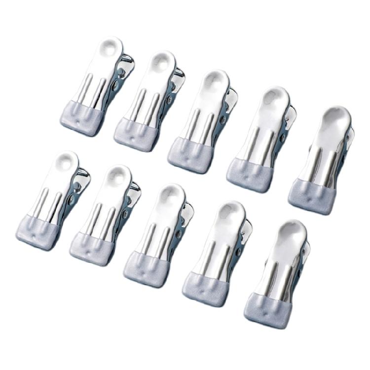 10pcs Sandproof Towel Clamps Heavy Duty Stainless Steel Clothespins Clothes Fasteners for Beach Lovers and Campers Use