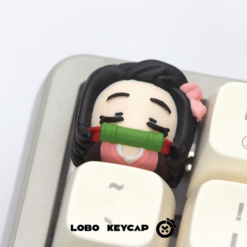 Anime Demon Slayer Kamado Nezuko Kamado Tanjiro Character Series Personalized Keyboard Keycap Esc Periphery Collectble Fun Gifts