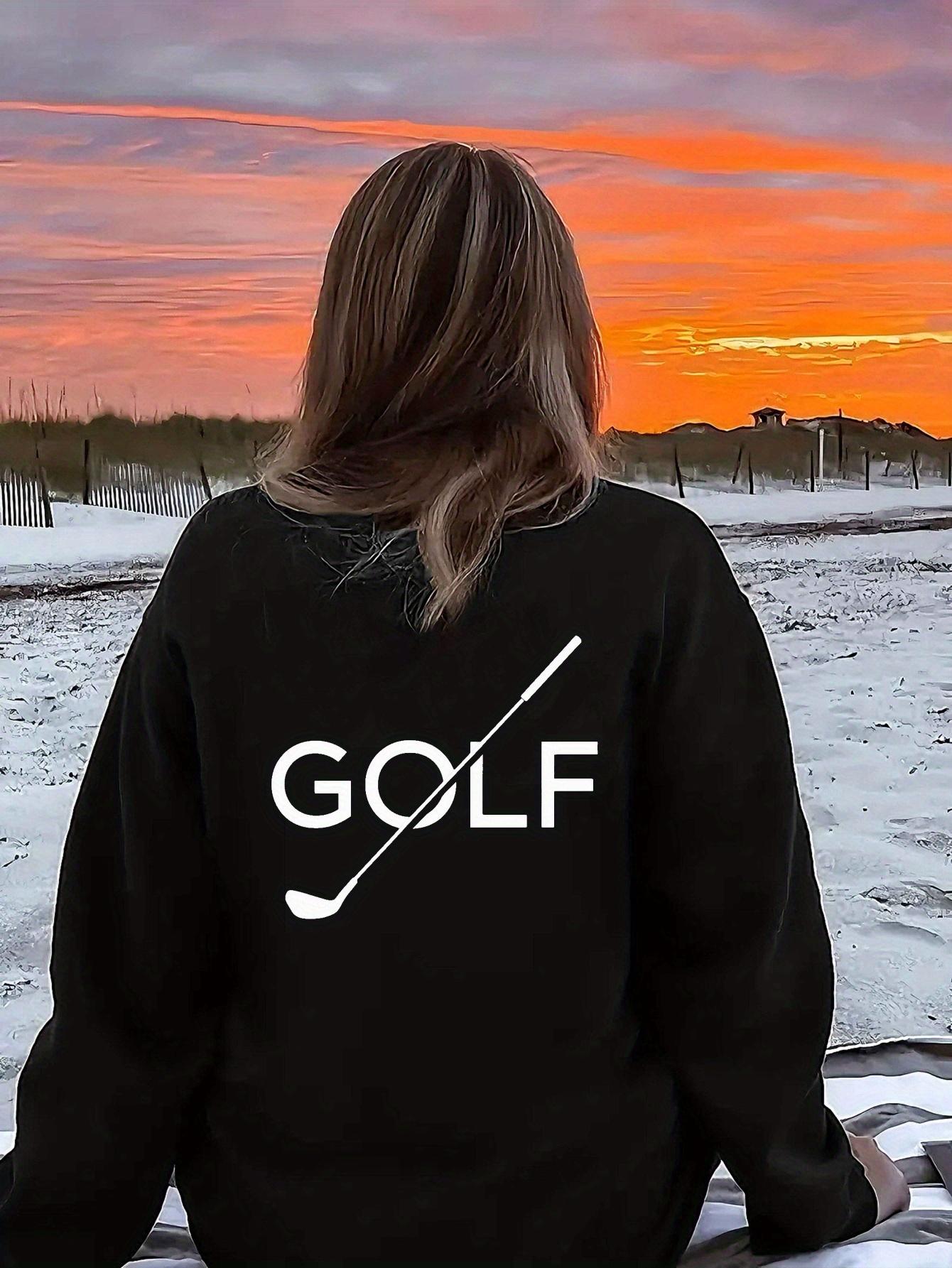 

ГОЛЬФ с клюшкой женские толстовки XXL чёрный