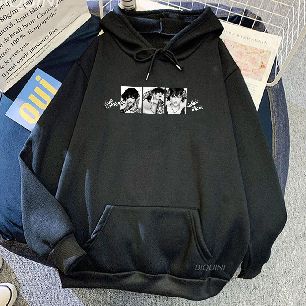 I'm The Drama Album Hoodie Bebe Rexha  Men Streetwear Sudaderas Winter Comfortable Long Sleeve Pullovers Hoodies