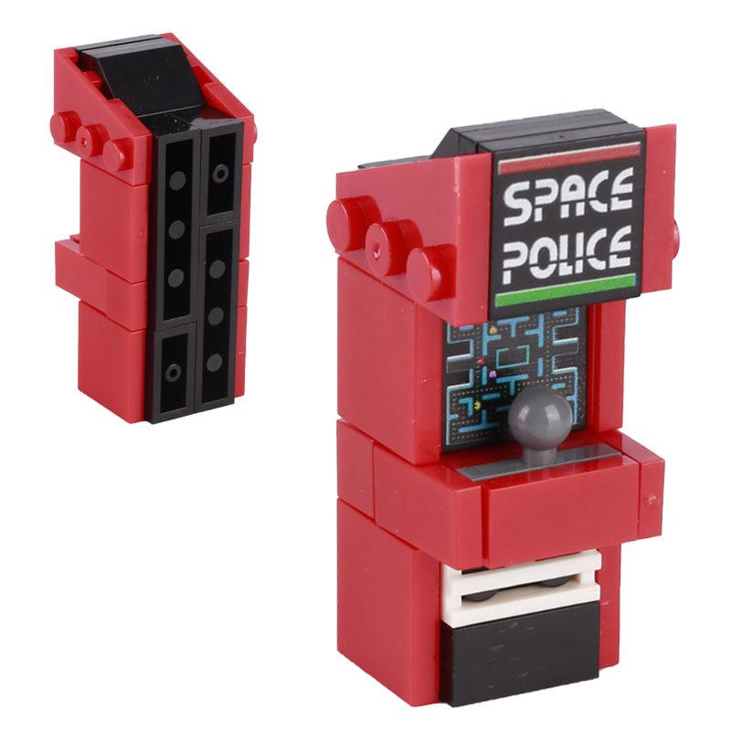 MOC Bricks Accessories City Supermarket Shop Store Building Blocks Street View Drink Food Vegetable Food Dessert Blocks Printed