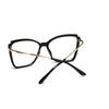 Big Frame Anti Blue Light Cat Eye Nearsighted Glasses Metal  Minus Degree Prescription Eyeglasses Diopter 0 -0.5 -0.75 To -6.0