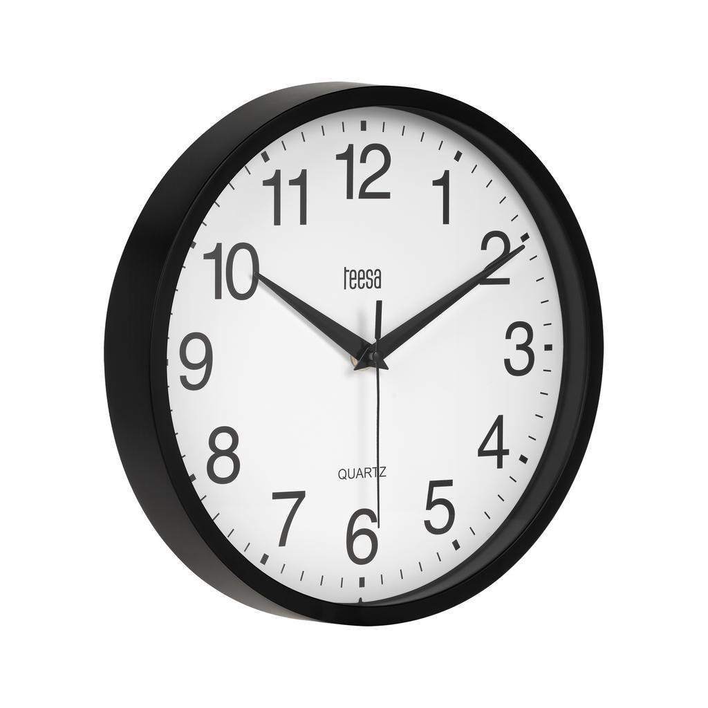 Wall Clock 25 Cm Teesa Black Modern Silent