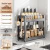 Countertop Kitchen Storage Rack for Spices and Sauces - Organize Oil, Salt, Vinegar, and Soy Sauce
