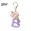 Comfortable To Carry Keychain Purple Series Pendant Sequins Star Initial Letter Charm Key