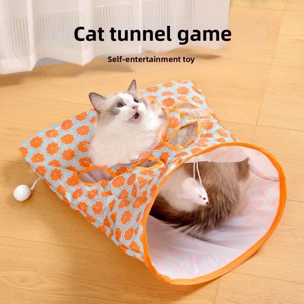 Bite Resistant Cat Toys Drill Bag Polyester Cat Interactive Toy Cat Tunnel Bag  Pet Supplies