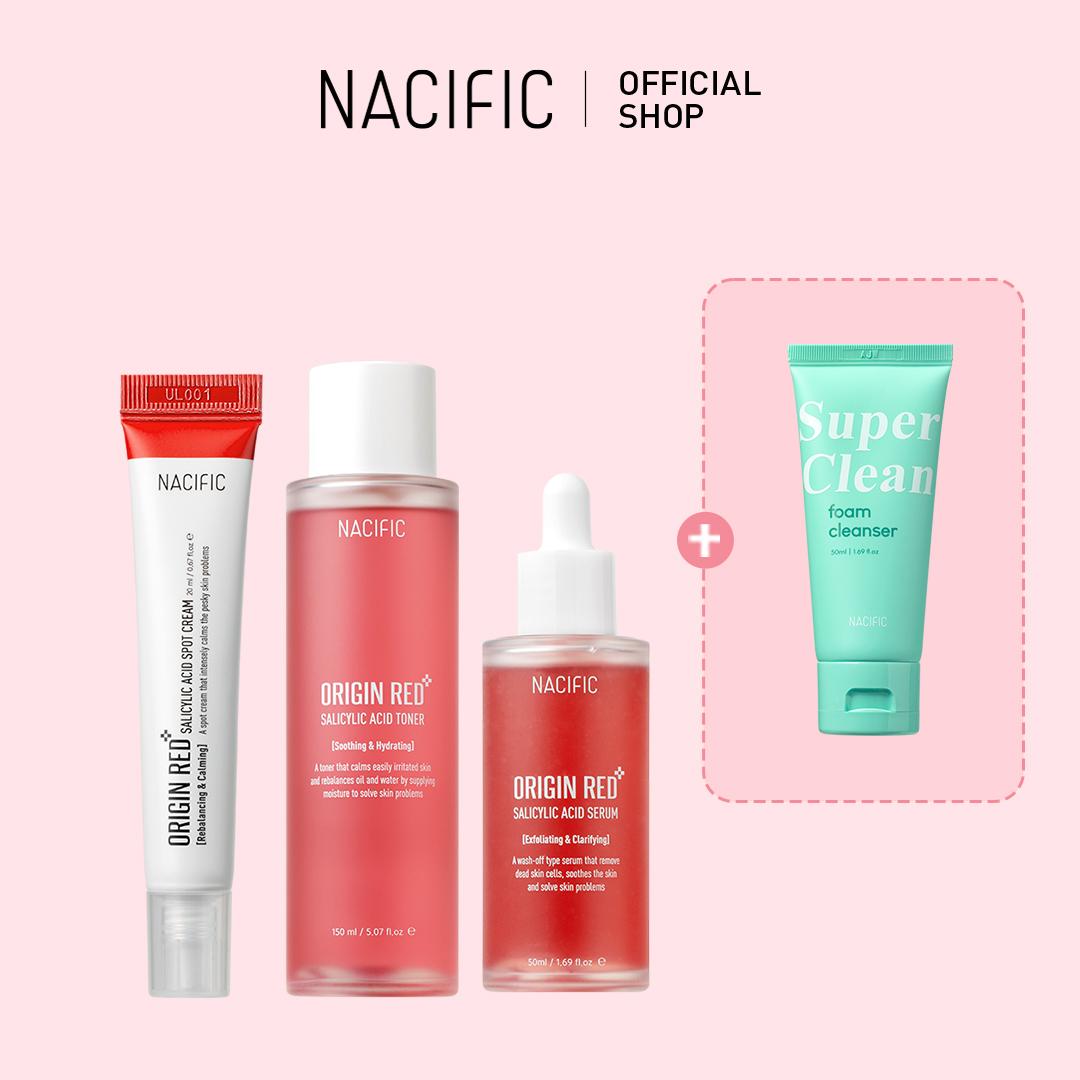 [NACIFIC] Set salicilico rosso di origine (toner, siero, crema spot) + regalo