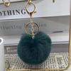 Auf Lager 8cm Kunstkaninchenfell Pompom Schlüsselanhänger - Plüschkugel Anhänger für Taschen und Kleidung