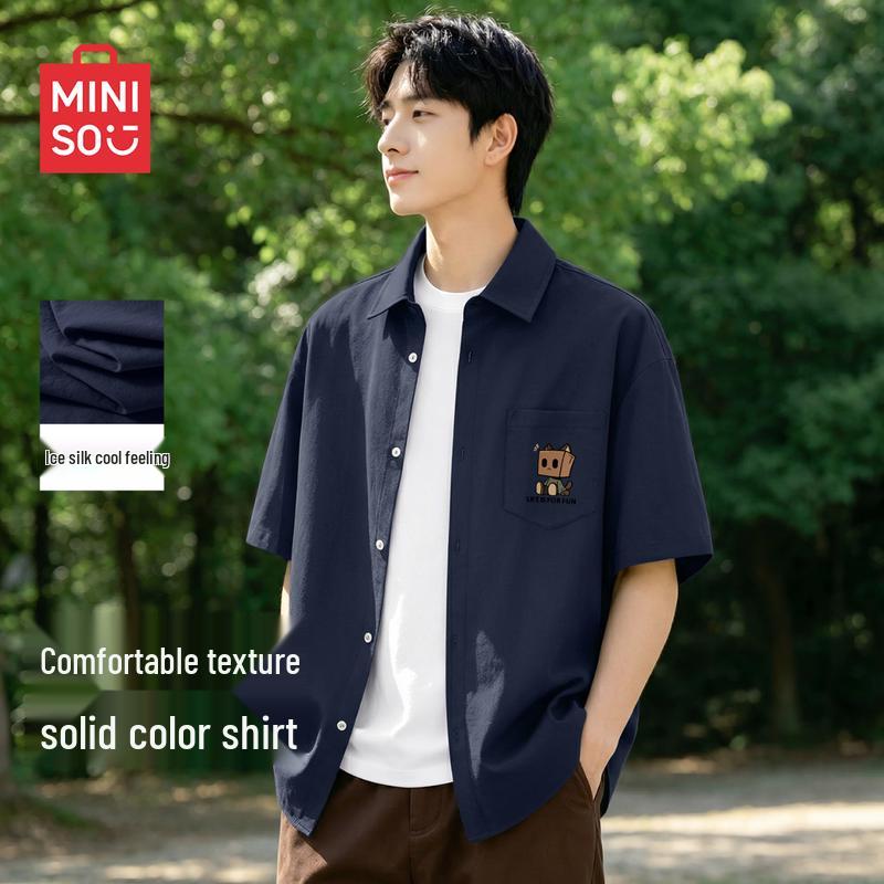 MINISO Men's Short Sleeve Casual Shirt