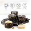 Air Tight Dry Fruit Container Tray Set with Lid & Serving Tray, Airtight Container Set 430ml (4 Pieces, Polypropylene) (Black)