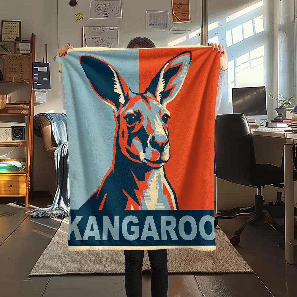 

Animal Red and Blue Poster Print Flannel Blanket,High quality Comfortable for All Seasons,Home Decor,Warmth and Comfort,Perfect for Christmas Gifts 80cm x 120cm