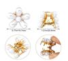 Small Pearl Mini Hair Claw Clips with Flower Design, Sweet Artificial Decorative Hair Accessories for Women's Girls Pack of 10 Pcs