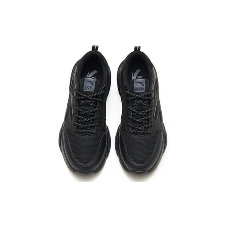 Anta Lifestyle Series Rutschfest Abriebfest Atmungsaktiv Stoßdämpfend Leicht Mid-Top Laufschuhe Herren Laufschuhe Schwarz 912338821-1