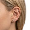 18G Stainless Steel Threadless Flat Back Stud Earrings Hypoallergenic CZ Cartilage Labret Piercing Jewelry for Women