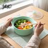 Silicone Food Steamer for Microwave Steamer, Double Layer Food-Grade Bowl with Lid & Divider, Heat Resistant Divided Pot Healthy Fat Reduction Cooking